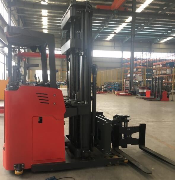 wholesale 3 Way VNA Narrow Aisle Forklift Truck Electric Stacker Load Capacity 1500kg Lifting Height 9000mm