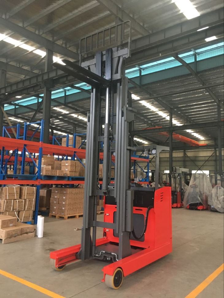 Double Scissor Forks Electric Reach Truck Forkli factory