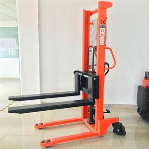 手動油圧リフティングパレットフォークリフトスタッカー