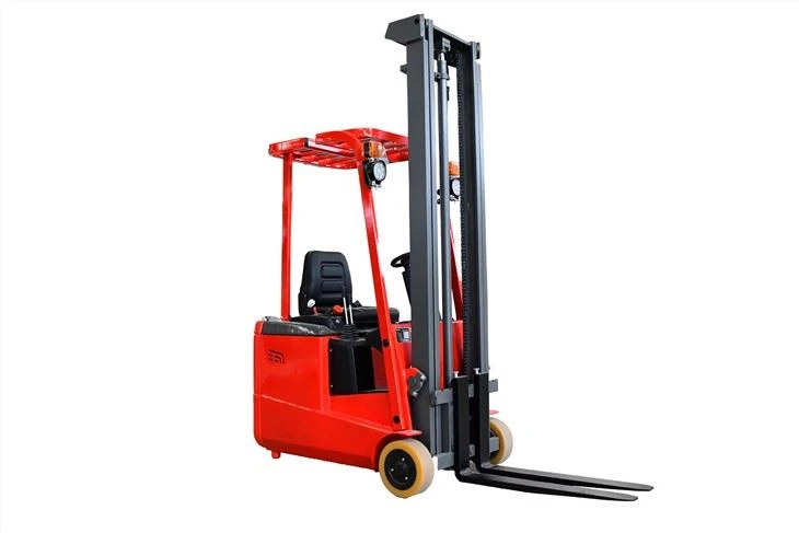 1500kg 3 メートル 3- 車輪、強力なバッテリーを備えた完全電動フォークリフト