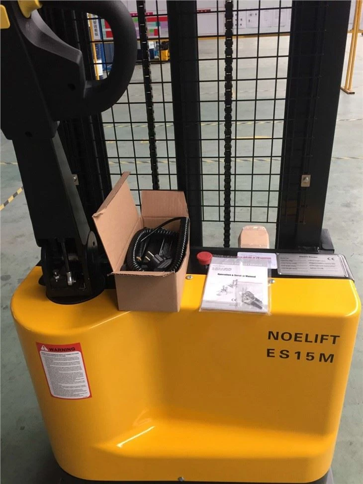 New 1000kg 1500kg Self-loading Stacker Electric Reach Stacker for sale