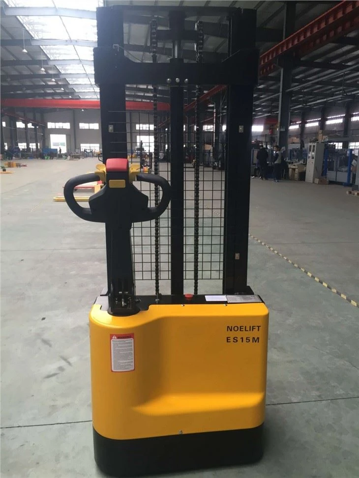 New 1000kg 1500kg Self-loading Stacker Electric Reach Stacker suppliers