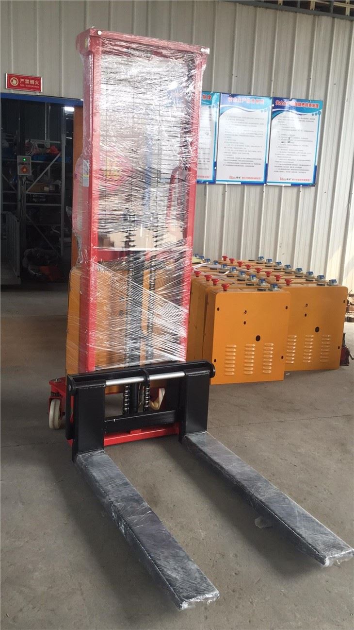 Warehouse Duplex Mast·Semi Electric Pallet Stacker